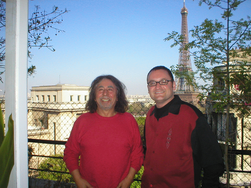 Photo of Francis Lai's fan Michael T. Roe with the Maestro